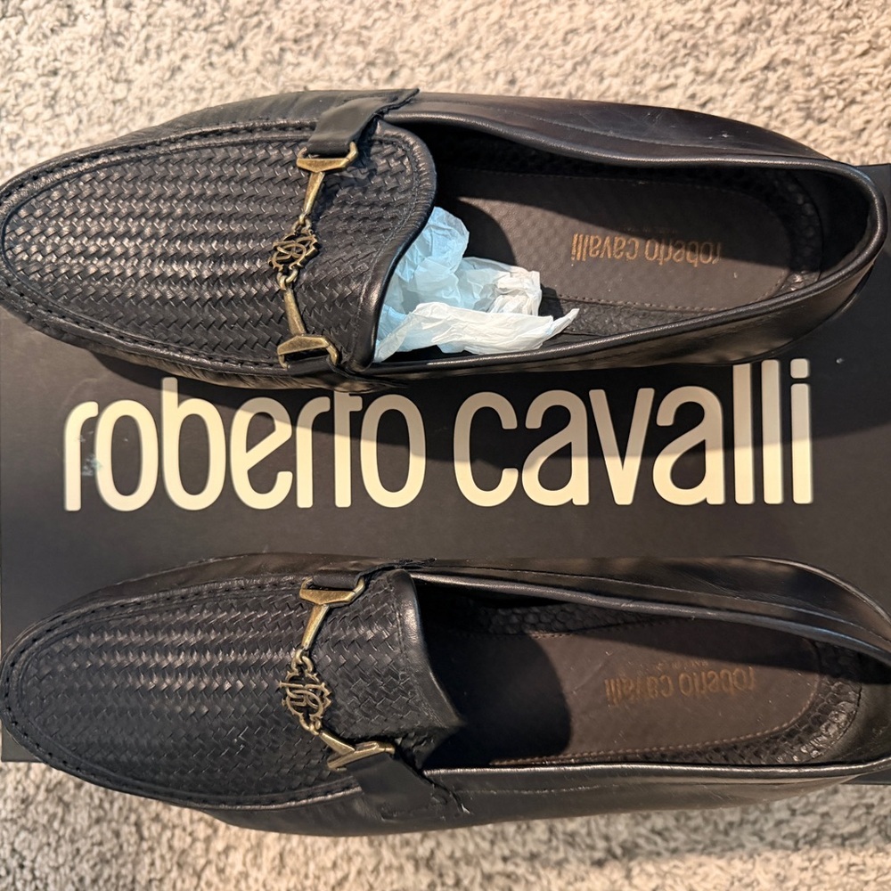 Roberto Cavalli Dark Brown Men's Loafers